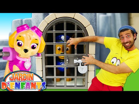 Jeux pour enfants. Pat Patrouille est prise au piège! Jardin d'enfants en français.
