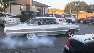 64 Chevy impala burnout