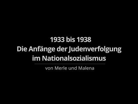 Anfänge der Judenverfolgung im Nationalsozialismus