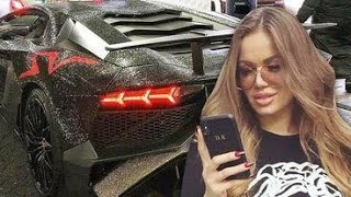 THE GIRL WHO OWNS A DIAMOND COVERED LAMBORGHINI!