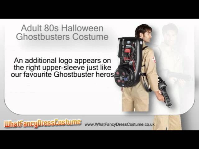 Vídeo relacionado con Adult Ghostbusters Halloween Fancy Dress Costume, Deluxe Ghostbusters Jumpsuit for Men, Ghostbusters Proton Pack X-Large