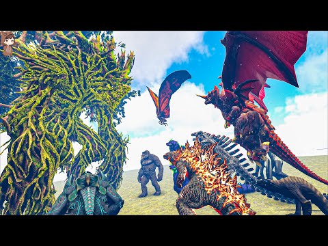 Primal Guardian Gaia VS All Titanus Kaiju | ARK Mod Battle Ep.251