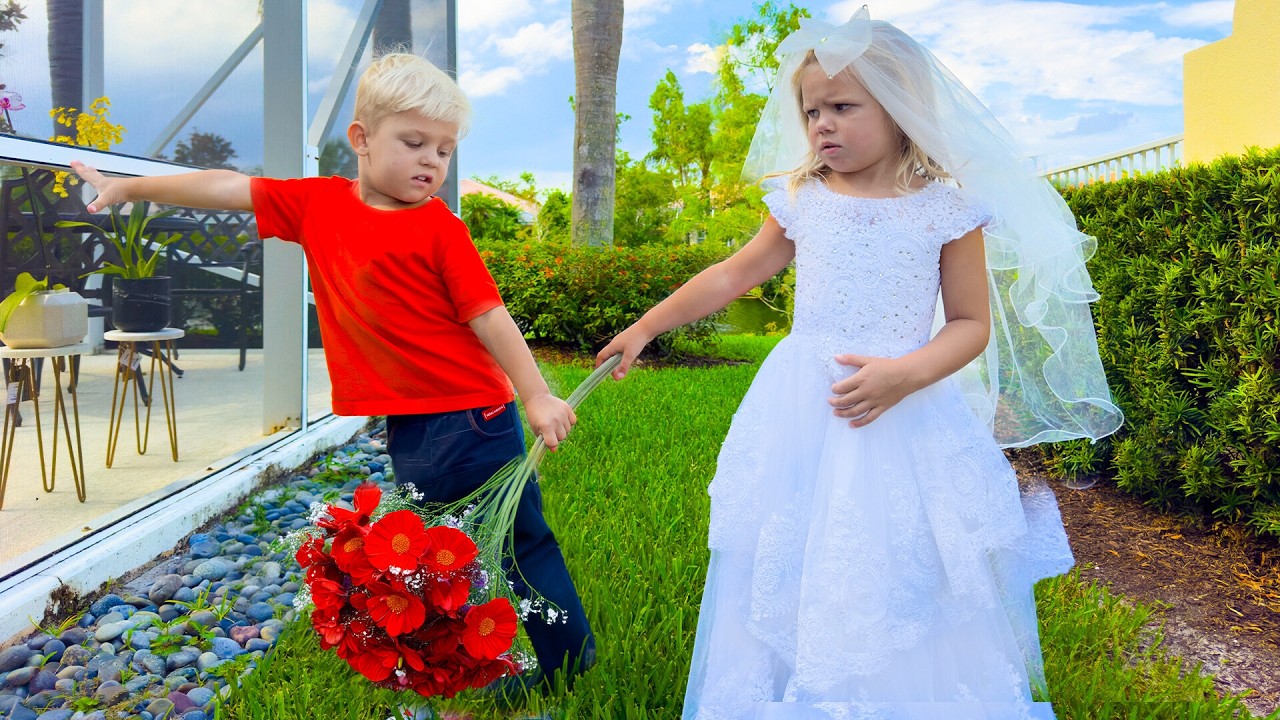 Naomi dresses the wedding dress