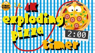 4K EXPLODING Pizza Timer Bomb! 🍕💣 | 2 Minute Fun Countdown for Kids