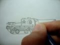 Как нарисовать танк ису 152 в стиле рандомных зарисовок. 