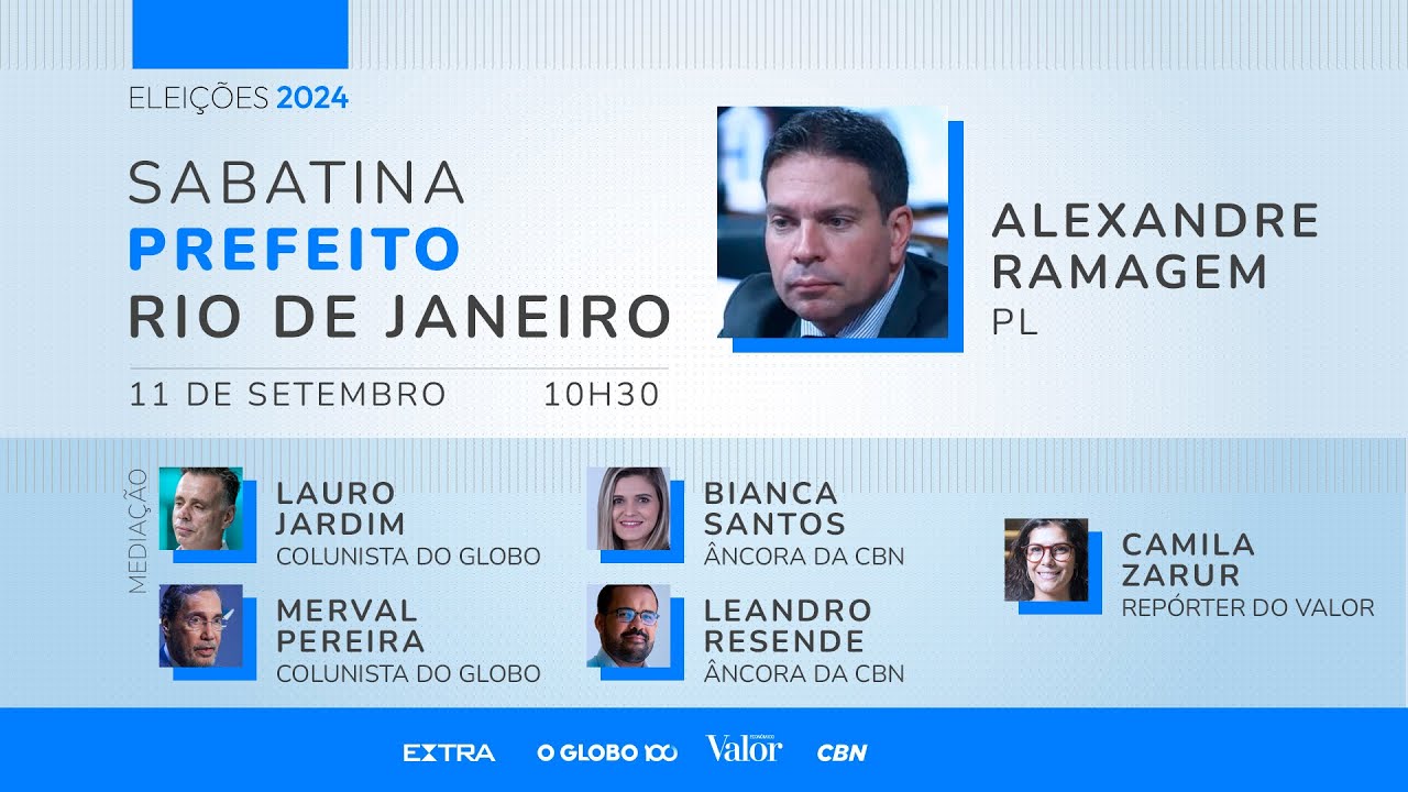 Alexandre Ramagem: sabatina com candidatos à prefeitura do Rio de Janeiro