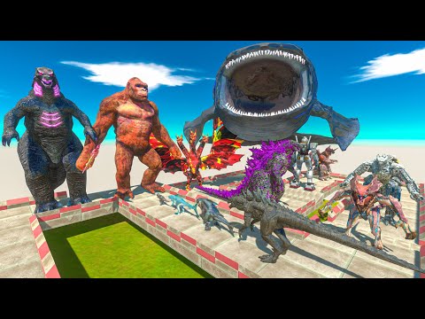 Epic Death Run Godzila x Kong The New Empire VS Bloop x Ghidorah Flame + Void Godzilla 2021 - ARBS