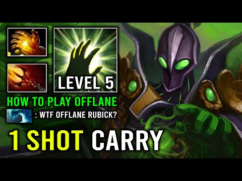 How to Play Offlane Rubick in 7.33e with Midas Dagon 5 Instant Delete Carry Dota 2