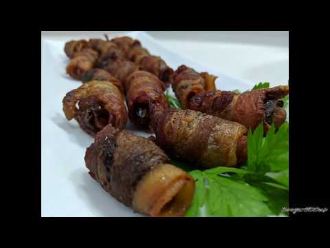 BACON WRAPPED STUFFED DATES WITH ALMONDS AIR FRYER