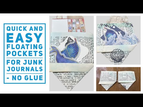Quick and Easy Floating Pockets for Junk Journals - No Glue