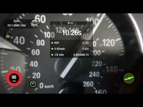 BMW 330d e91 N57 Hybrid turbo 1/4 Mile