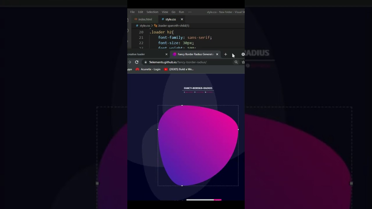 Quick CSS Loading Animation | Html CSS Animation Effects (Short Tutorial) #html #css #shorts