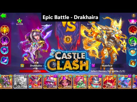 Drakhaira Epic Battle Is INSANE! | Castle Clash Drakhaira Gameplay + Events
