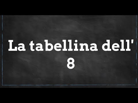 tabellina del 8 - studia con me