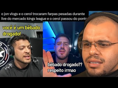 CEROL PERDE A LINHA COM JONVLOGS NA KINGS LEAGUE E JON FICA CHATEADO
