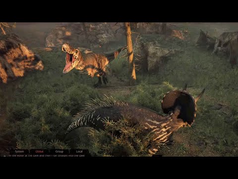 Path of Titans - Rex gets humiliated twice in front of his pals