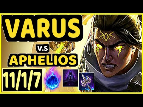 KEITH (VARUS) vs APHELIOS - 11/1/7 KDA BOTTOM ADC CHALLENGER GAMEPLAY - NA