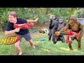 CHIMPANZEE VS HUMAN NERF WAR