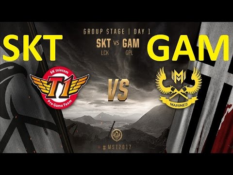 SKT vs GAM Game 5 Highlights MSI 2017 Group Stage Day 1