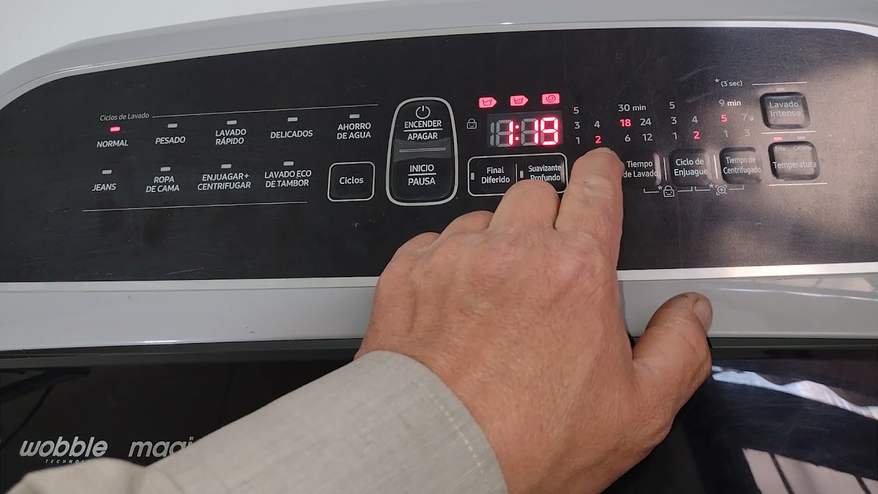 cómo manejar lavadora Samsung DIGITAL último modelo 13 , 15 , 17 , 19 kilos