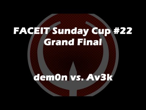 dem0n vs Av3k - FACEIT Sunday Cup #22 Grand Final [March 3, 2013] (Quake Live VOD)
