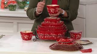 Temp-tations Old World or Floral Lace 25-piece Bakeware Set on QVC