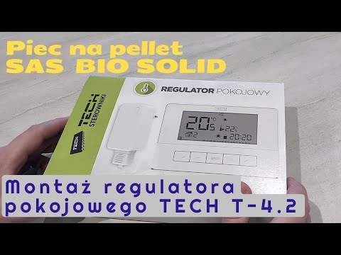 Installation of the TECH T-4.2 wireless room thermostat - SAS BIO SOLID pellet stove