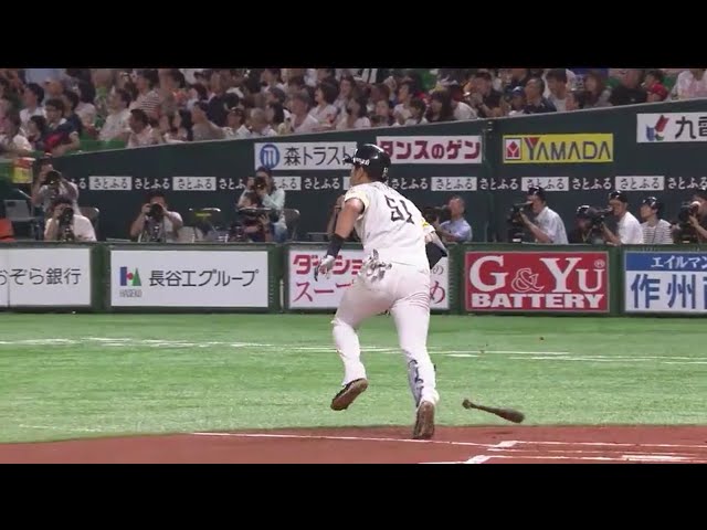 【1回裏】捉えた!! ホークス・上林の初球先頭打者HR!! 2018/8/5 H-Bs