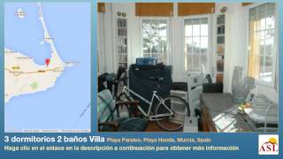 preview picture of video '3 dormitorios 2 baños Villa se Vende en Playa Paraiso, Playa Honda, Murcia, Spain'