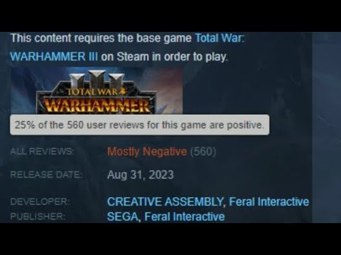Total War Warhammer 3 Shadows Of Change DLC Gets Review Bombed