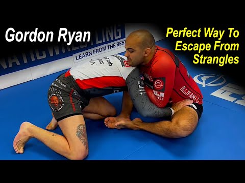 Perfect Way To Escape From Strangles (Chokes) in Jiu Jitsu by Gordon Ryan