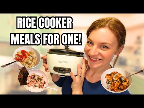 COMPLETE MEALS USING MY RICE COOKER! COOKING FOR ONE!