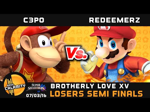 BL XV | GOG C3PO (Diddy) vs RedeemerZ (Mario) - Losers Semi Finals - Smash Wii U