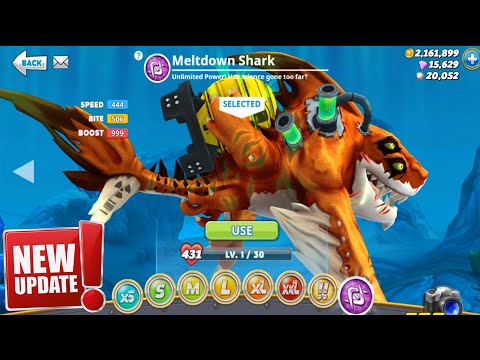 Hungry Shark World - New Update - MELTDOWN SHARK - NEW 3 TOXIC SHARKS 2020 UNLOCKED