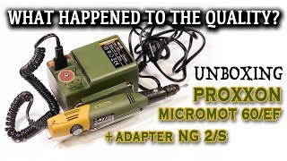 PROXXON MICROMOT 60/EF + adapter NG 2/S - UNBOXING