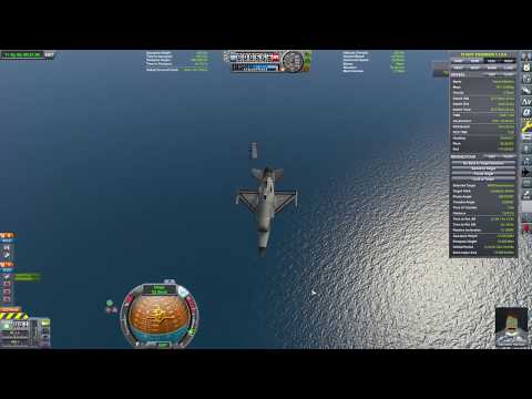 KSP Falcon (Viper) carrier take-off wet, afterburner