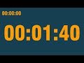1 minute 40 second timer (with end alarm, time elapsed and progress bar)