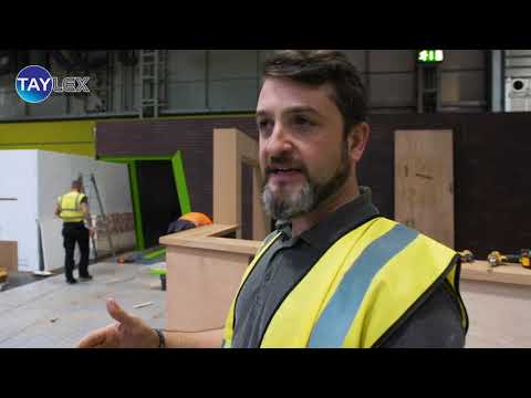 Kawasaki exhibition stand build from Motorcycle Live, NEC 2018