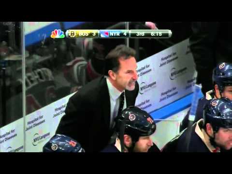 Rangers delay of game penalty vs. Bruins - 3/4/2012