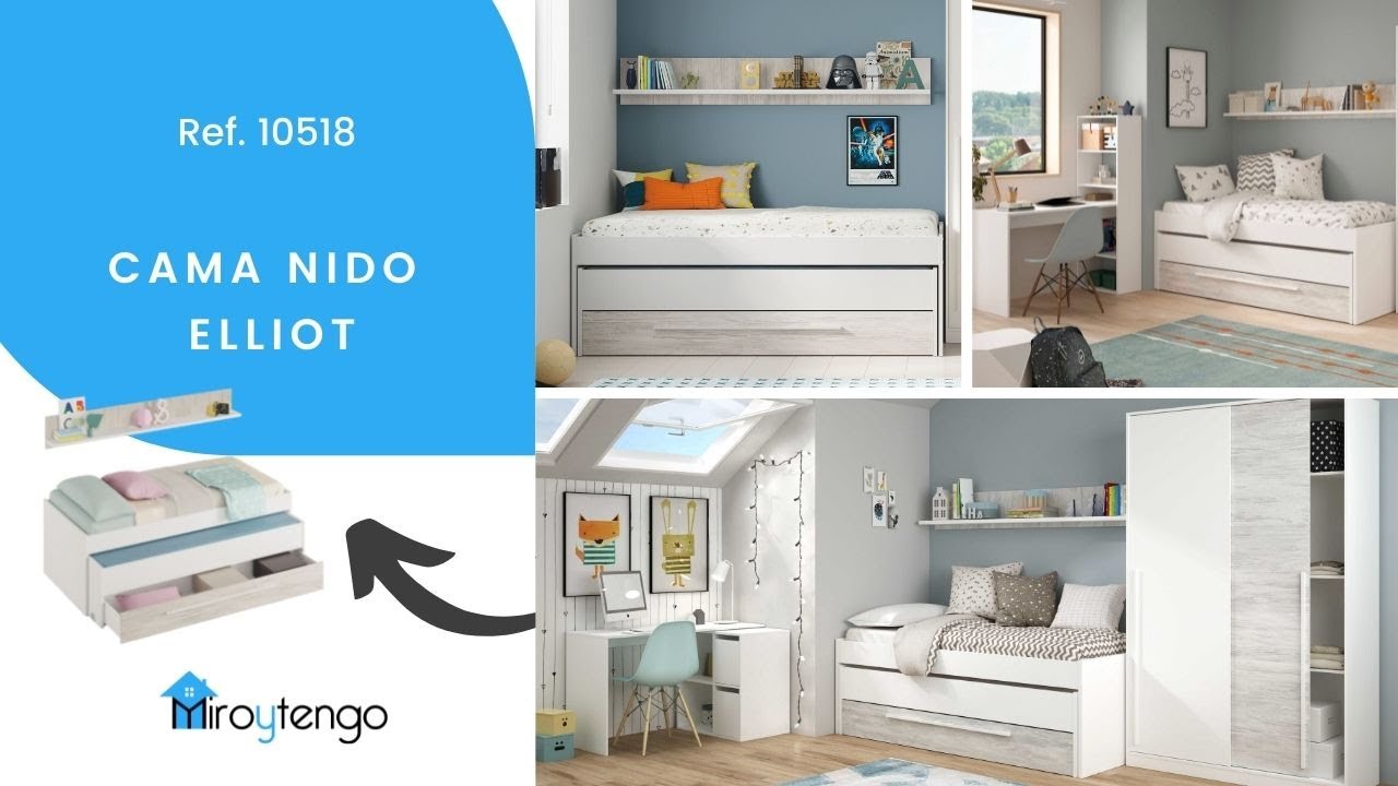 Cama Nido con Cajones ➕ Estante Elliot (Ref.10518) / Dormitorios Juveniles 🧒 #Shorts #CamasNido
