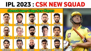 IPL 2023 Chennai S Kings Squad | CSK All Retain & Realeased Players List | CSK New Players List 2023