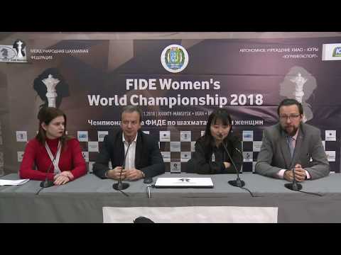 Press conference with Ju Wenjun and Arkady Dvorkovich
