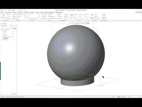 Lesson 6 pt2  Clamp Ball Section Palette PTC Creo Parametric 3.0