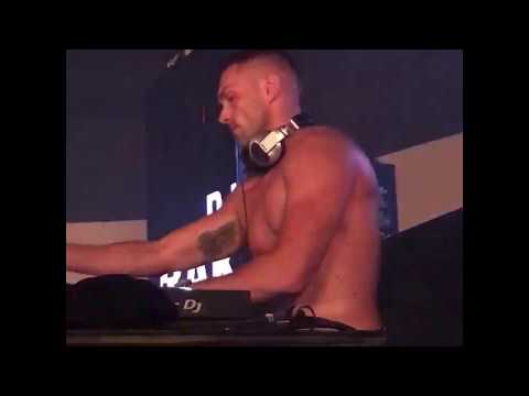 Deejay Ben Bakson playing shirtless at HIM Belgium