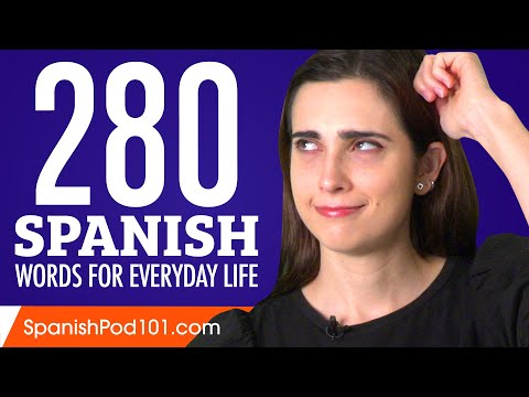 280 Spanish Words for Everyday Life - Basic Vocabulary #14