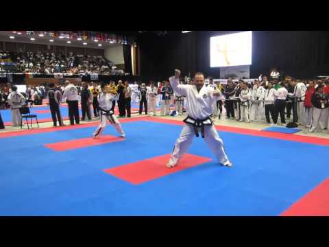 ITF World Cup Brighton 2012   4th dan patterns   Steven Legrow Can vs Anton Ng HK   Ge Baek