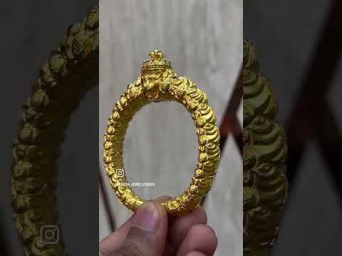 wow 🤯gold  lion king kada 👑 plz visit for unique design ❤️‍🔥#gold #shorts  #viral