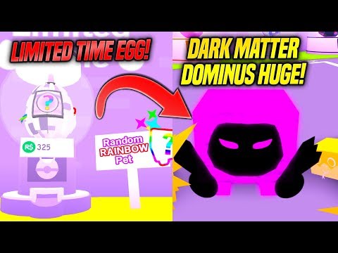 *NEW* DARK MATTER PETS AND LIMITED TIME RAINBOW EGG IN PET SIMULATOR UPDATE!! (Roblox)