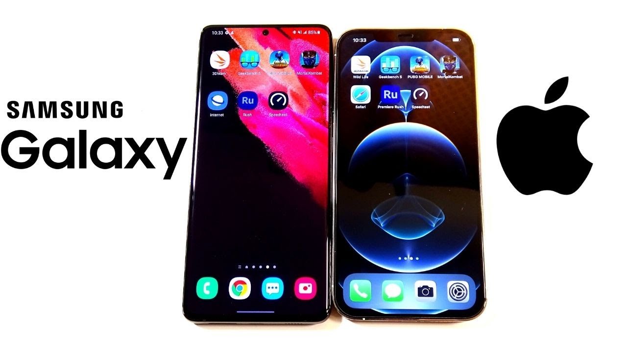 Galaxy S21 Ultra vs iPhone 12 Pro Max Speed Test!