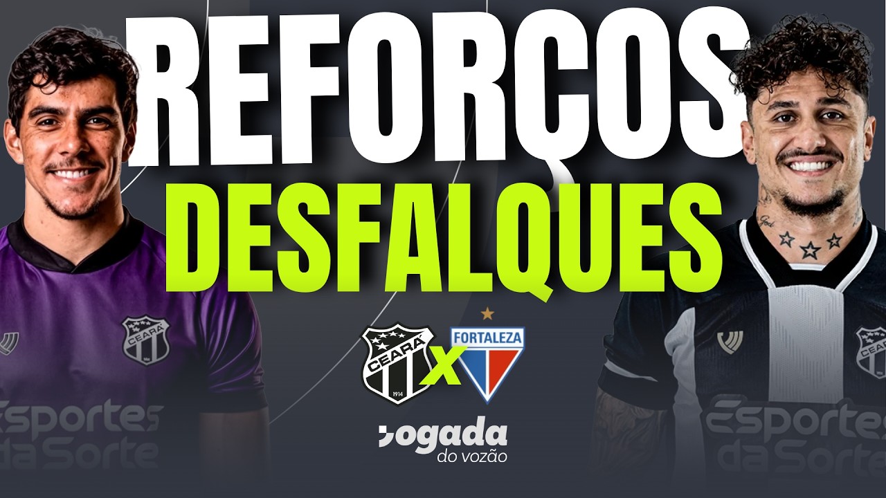 Imagem da notícia Ceará tem retorno, dúvidas e desfalques para o Clássico-Rei contra o Fortaleza